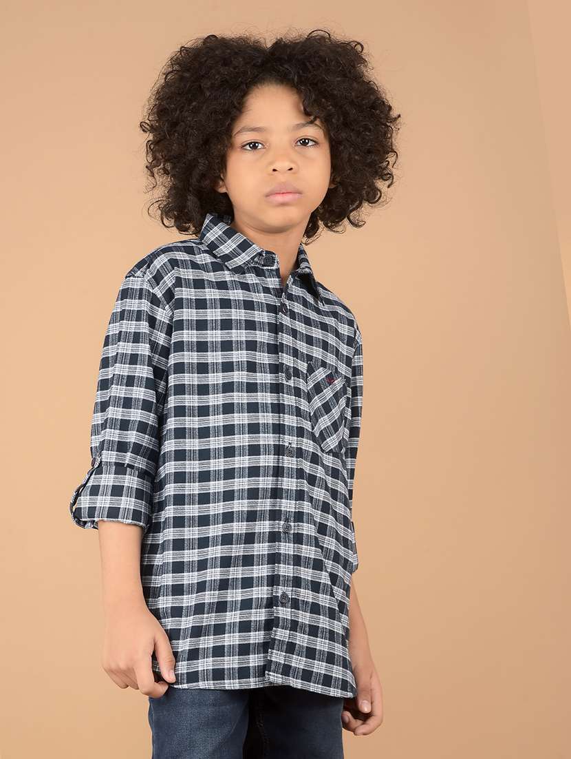 boys long sleeve checkered shirt