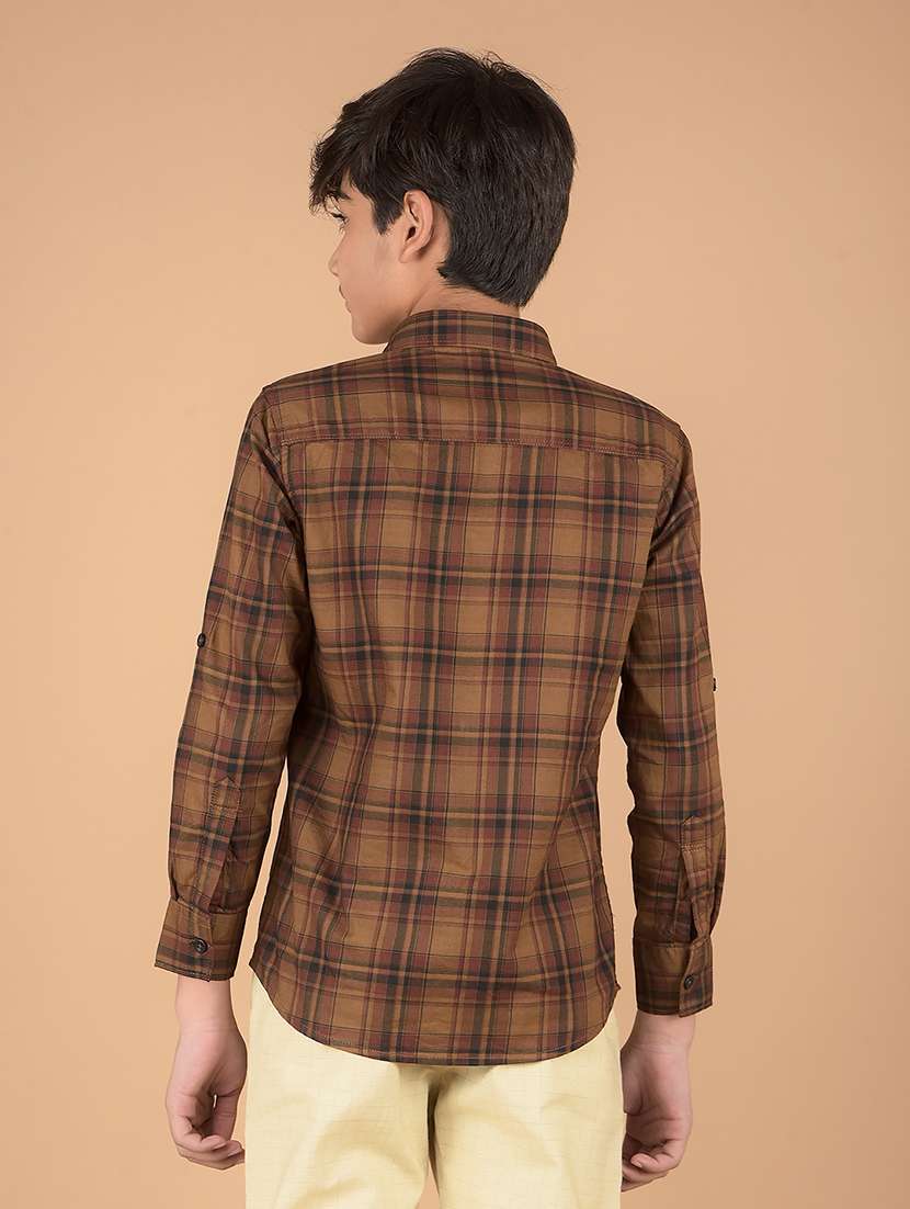 boys long sleeve checkered shirt - 21673324 -  Standard Image - 3