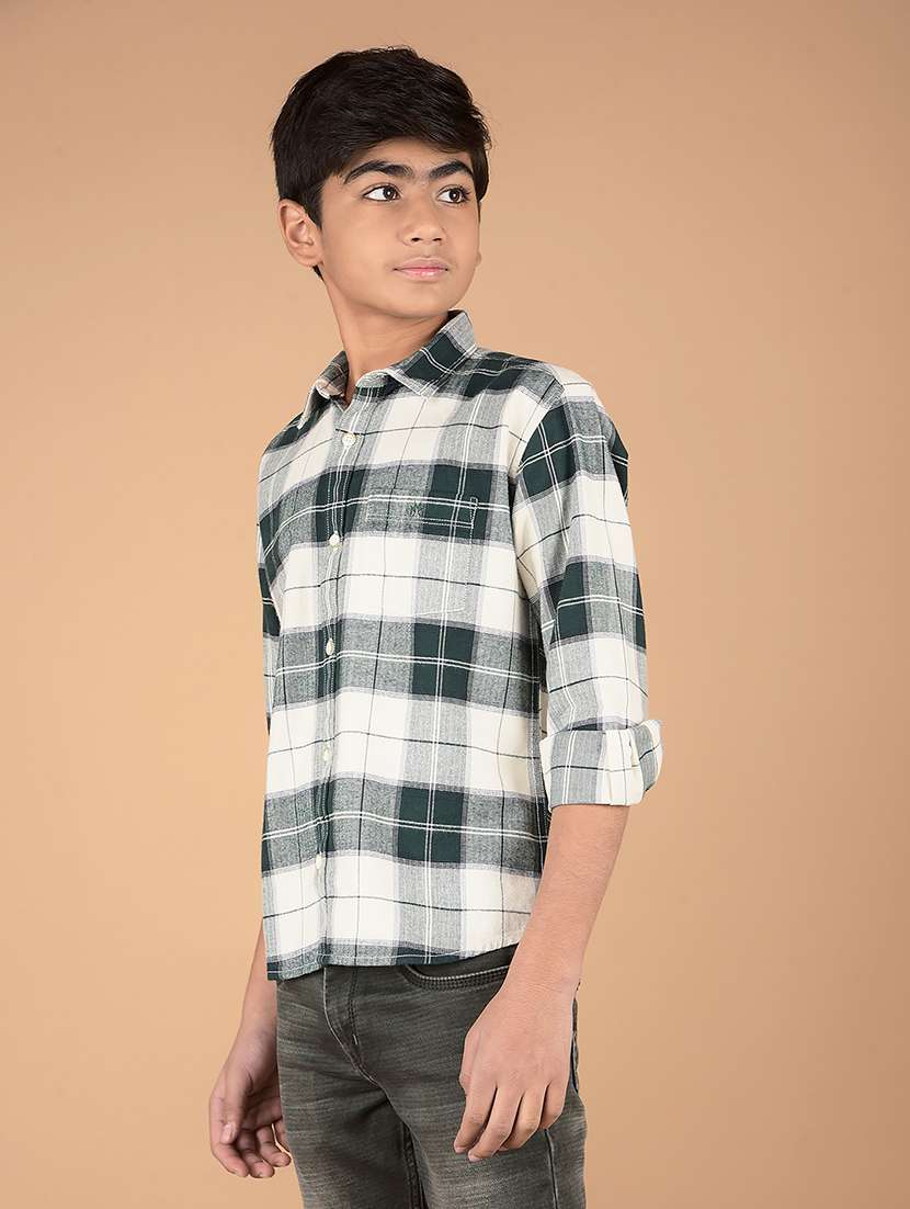 boys long sleeve checkered shirt