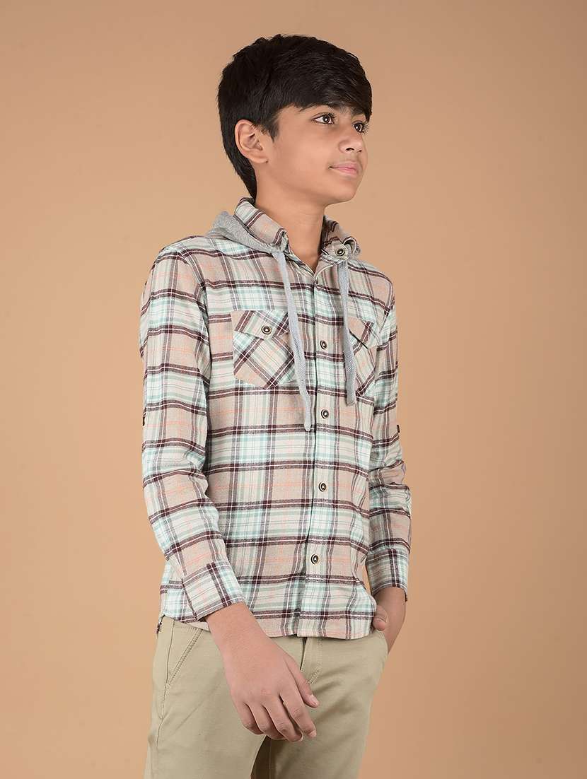 boys long sleeve checkered shirt