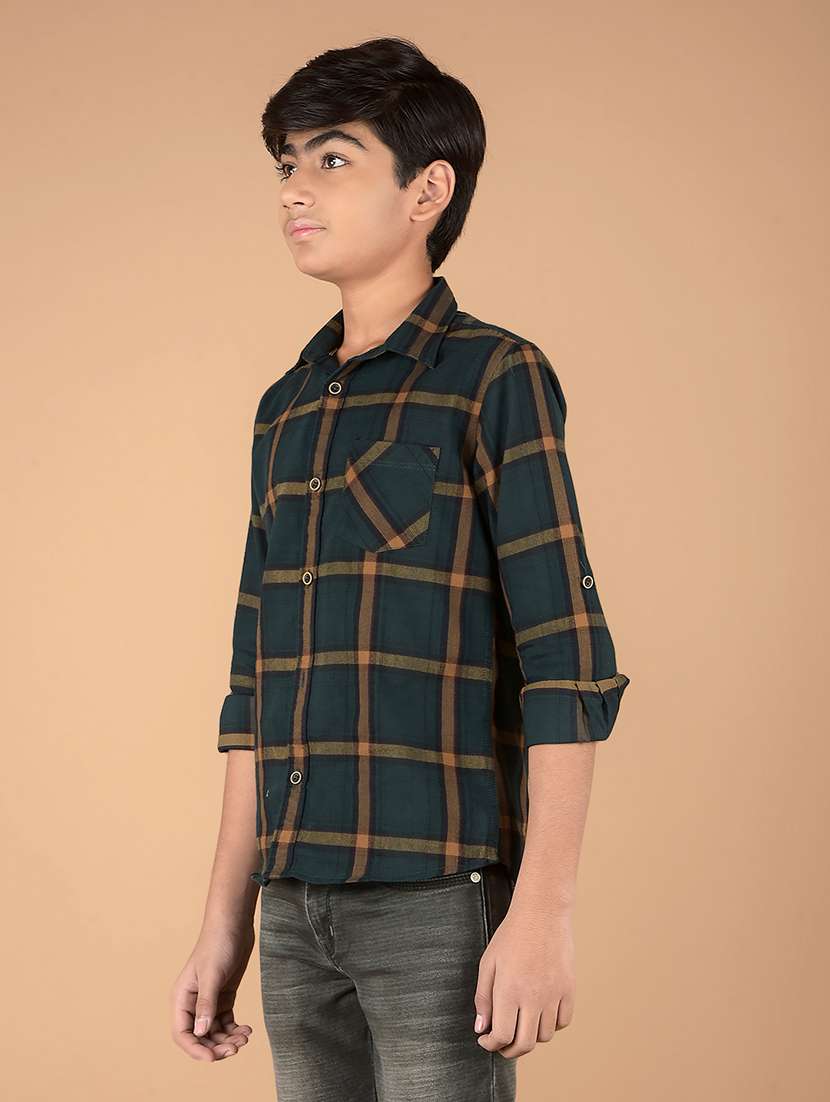 boys long sleeve checkered shirt