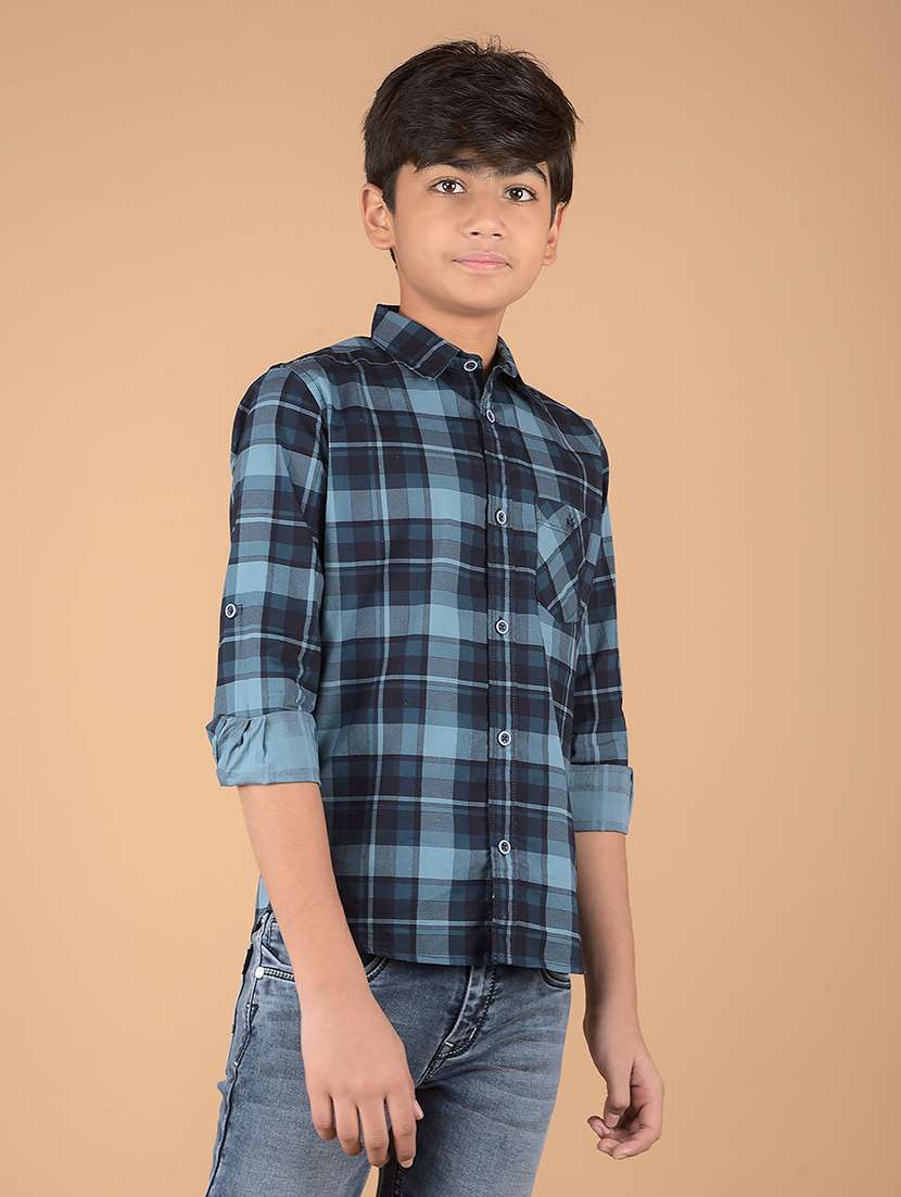 boys long sleeve checkered shirt