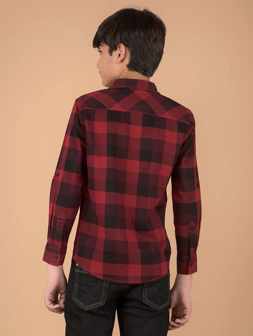 boys long sleeve checkered shirt - 21673337 -  Standard Image - 3