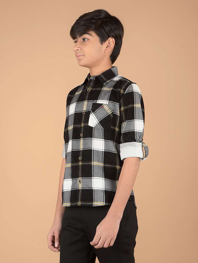 boys long sleeve checkered shirt