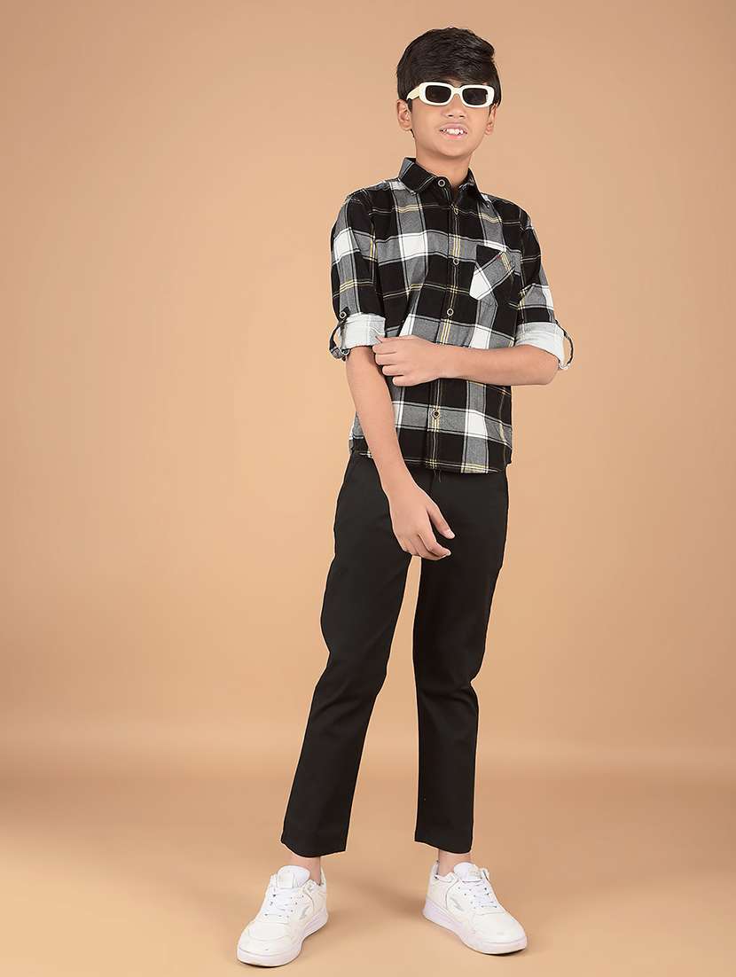 boys long sleeve checkered shirt - 21673339 -  Standard Image - 3