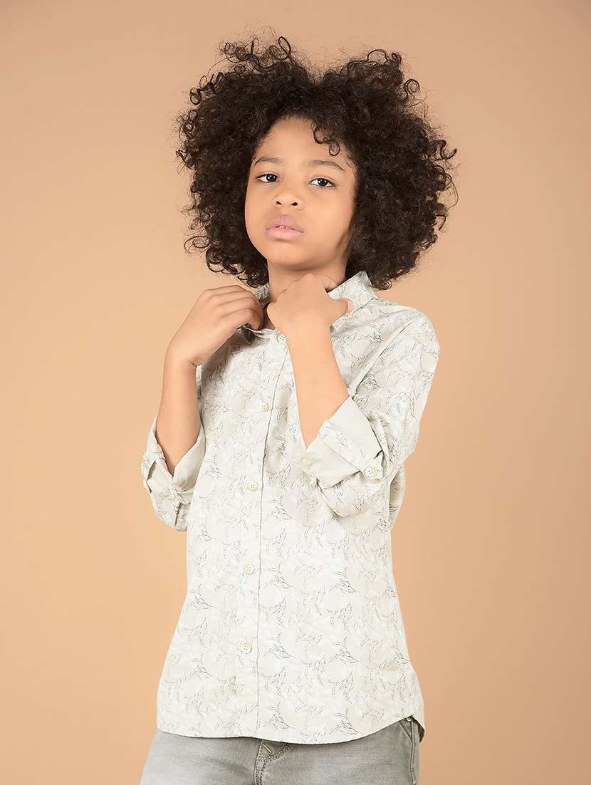 boys long sleeve printed shirt