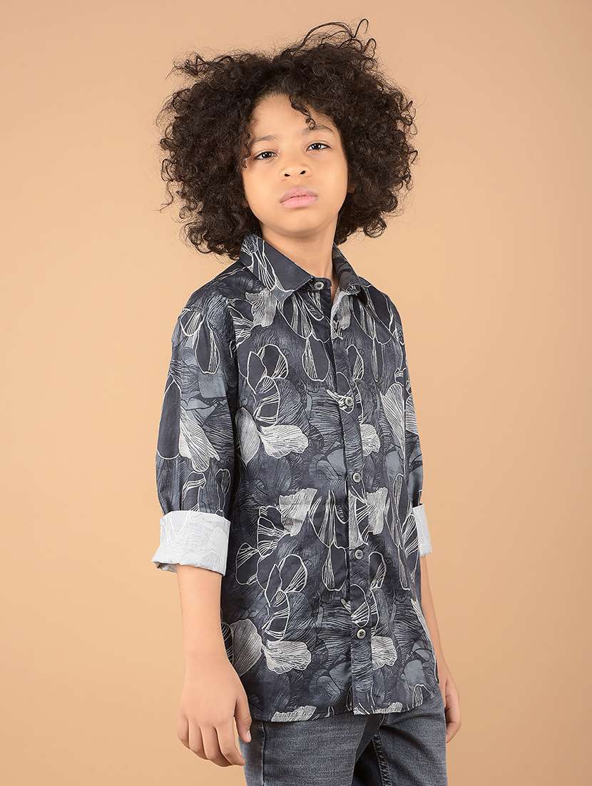 boys long sleeve printed shirt