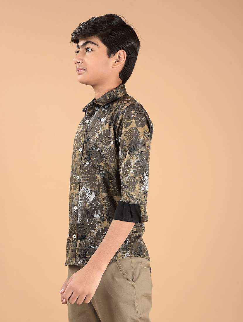 boys long sleeve printed shirt
