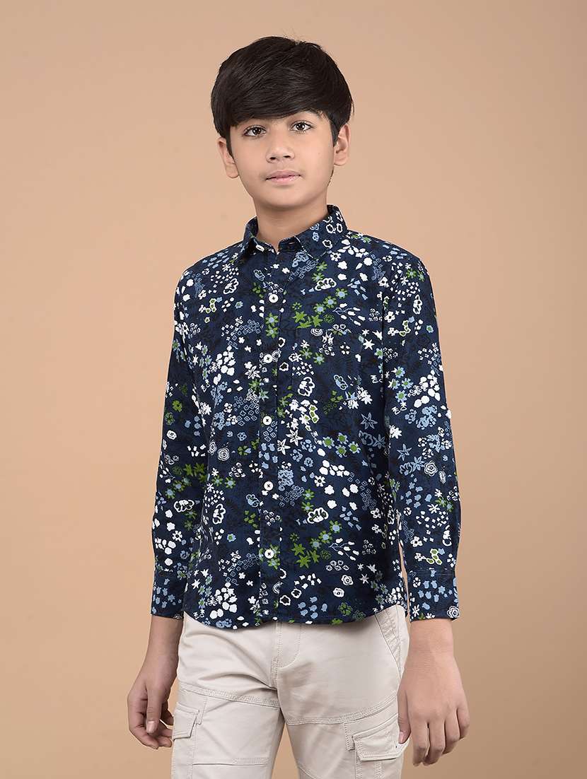 boys long sleeve printed shirt