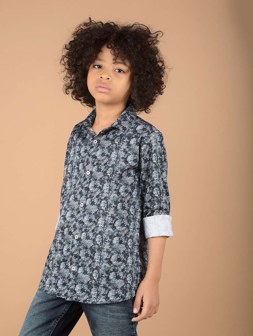 boys long sleeve printed shirt