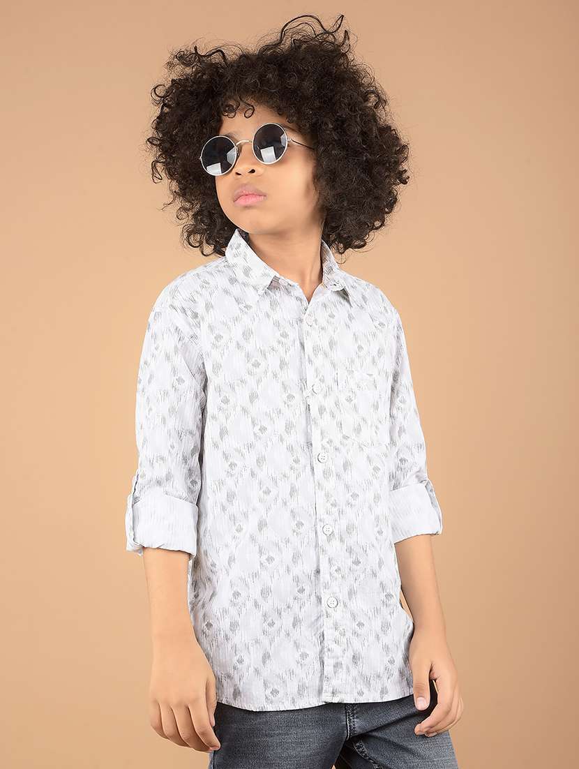 boys long sleeve printed shirt