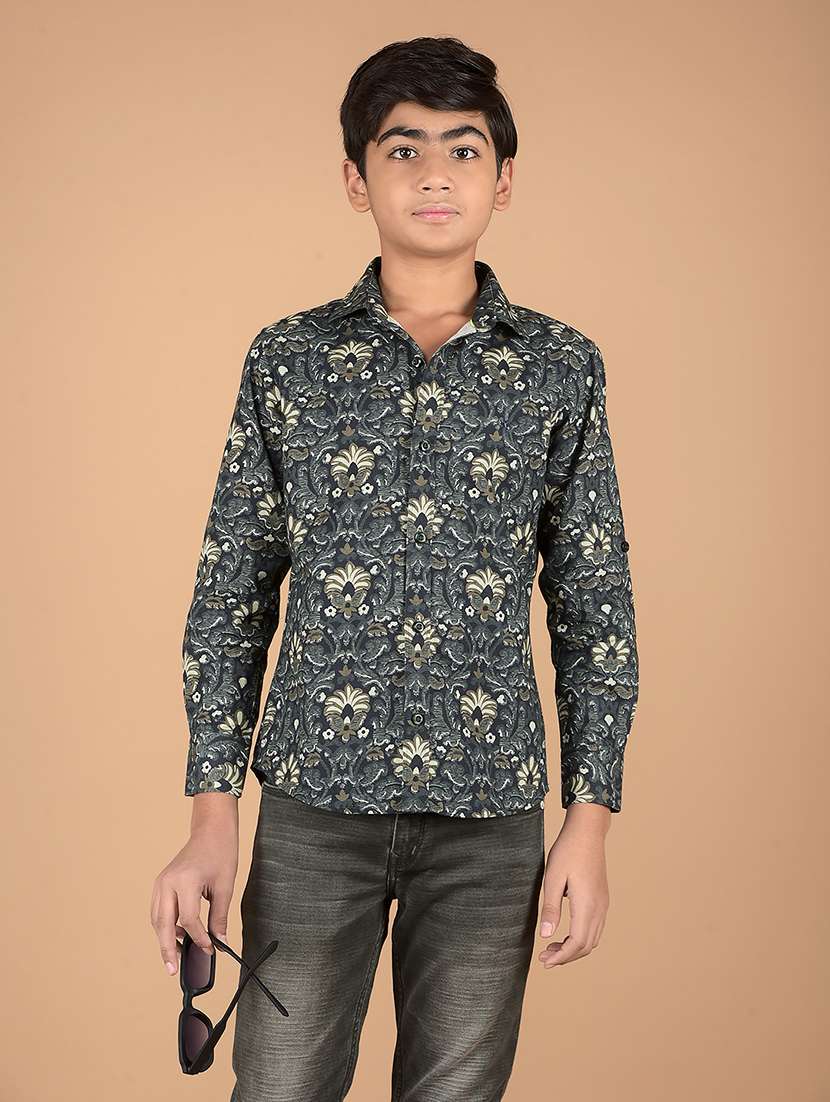 boys long sleeve printed shirt