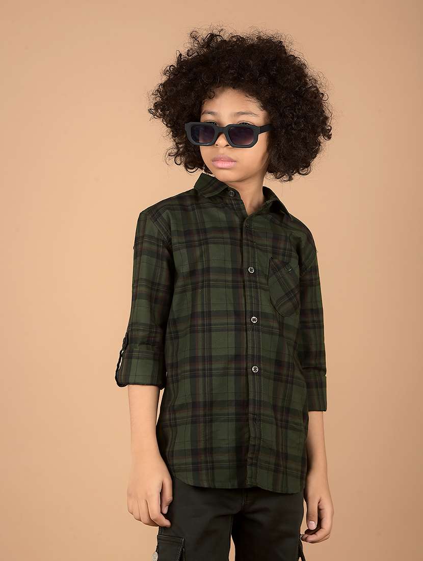 boys long sleeve checkered shirt