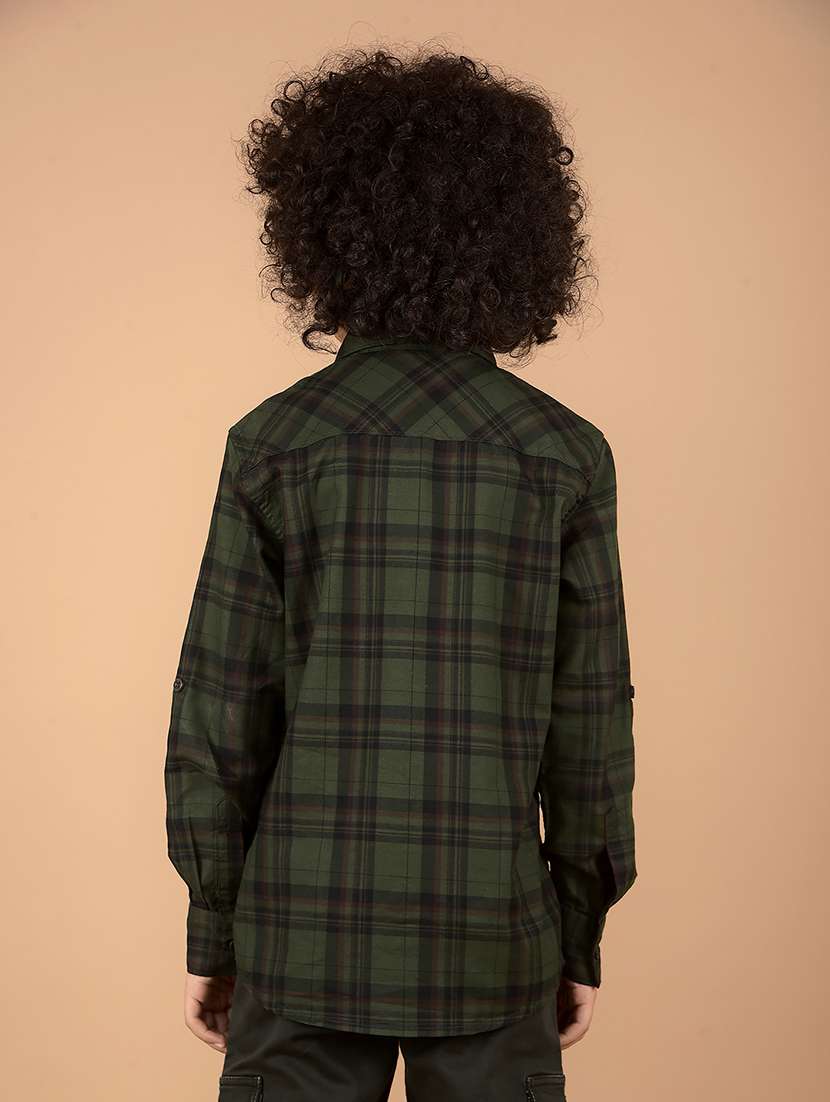 boys long sleeve checkered shirt - 21673375 -  Standard Image - 3
