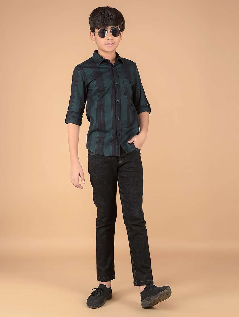 boys long sleeve checkered shirt - 21673378 -  Standard Image - 3