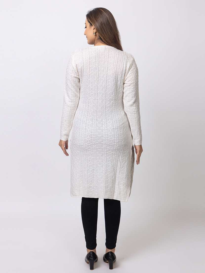 women self designed long sleeves cardigan - 21673397 - Standard Image - 3