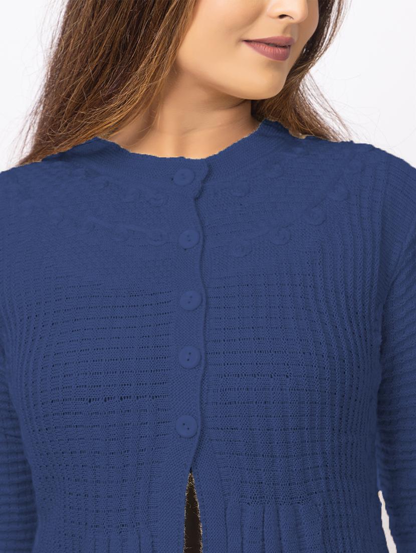 women self designed long sleeves cardigan - 21673406 - Standard Image - 5
