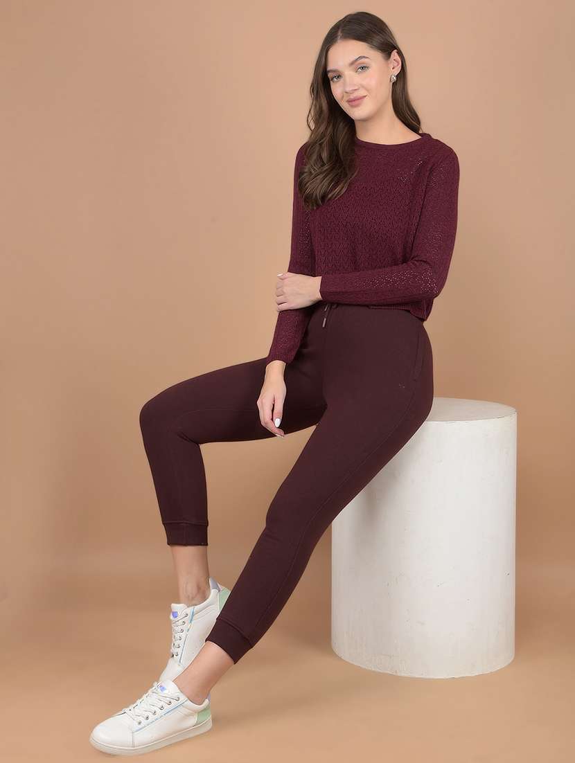 women solid mid rise jogger - 21673416 -  Standard Image - 5