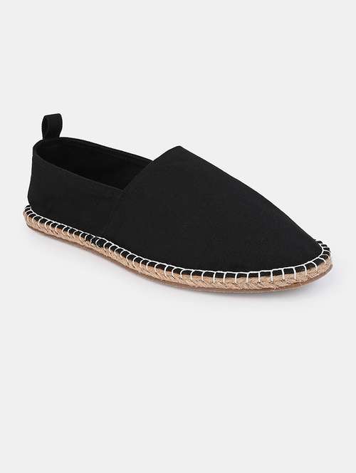 men black slip on espadrilles