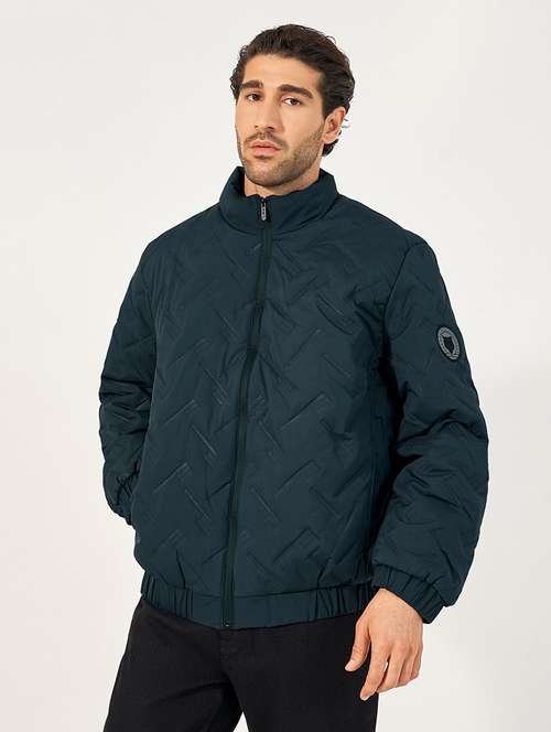 men long sleeve solid puffer jacket - 21673714 -  Standard Image - 0
