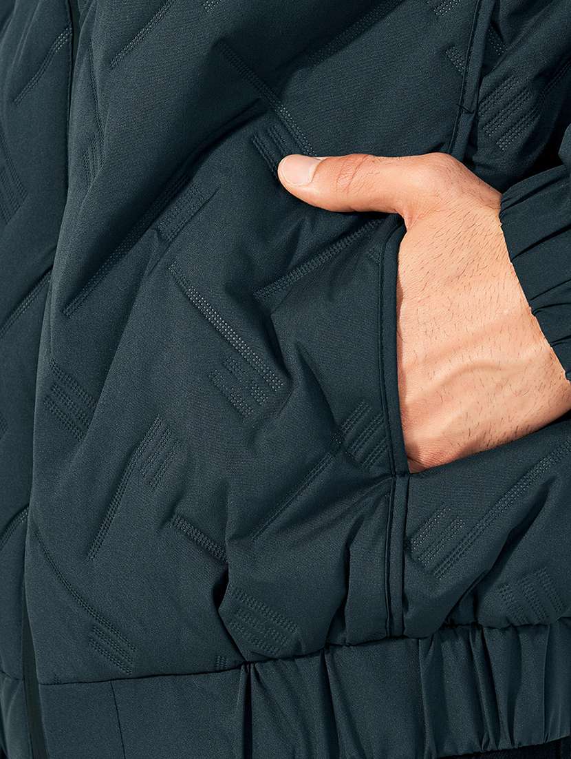 men long sleeve solid puffer jacket - 21673714 -  Standard Image - 3