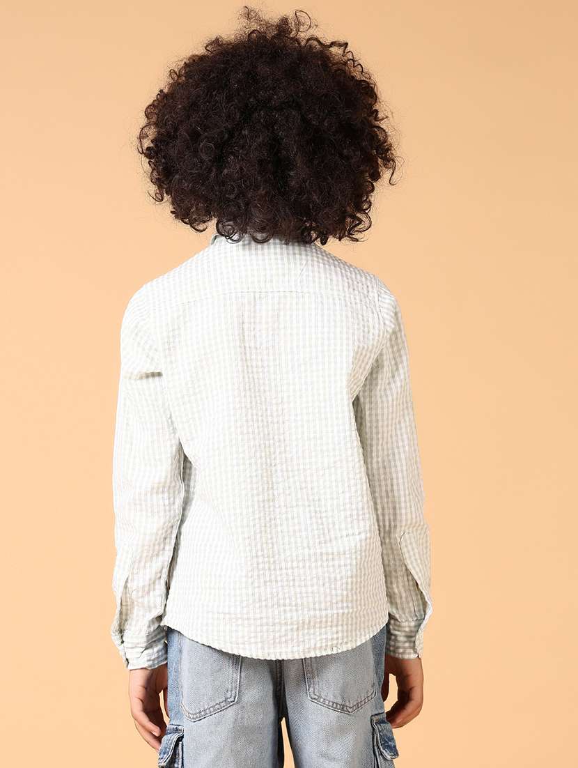 boys long sleeves checkered shirt - 21673964 -  Standard Image - 3
