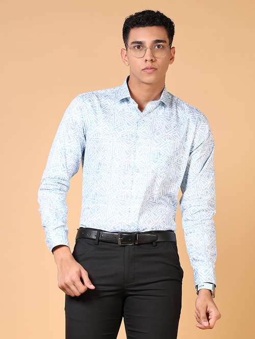 men printed long sleeve formal shirt - 21673977 -  Standard Image - 0