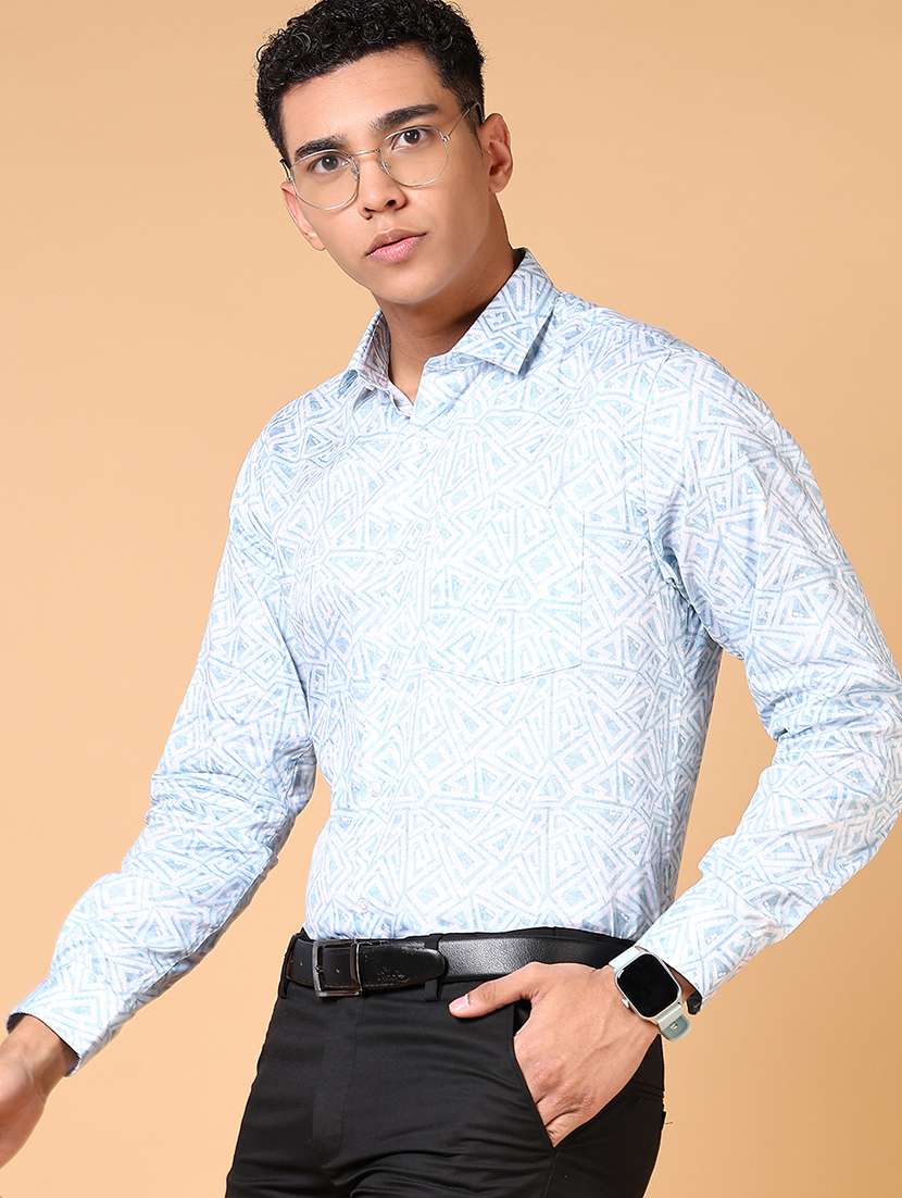 men printed long sleeve formal shirt - 21673977 -  Standard Image - 3