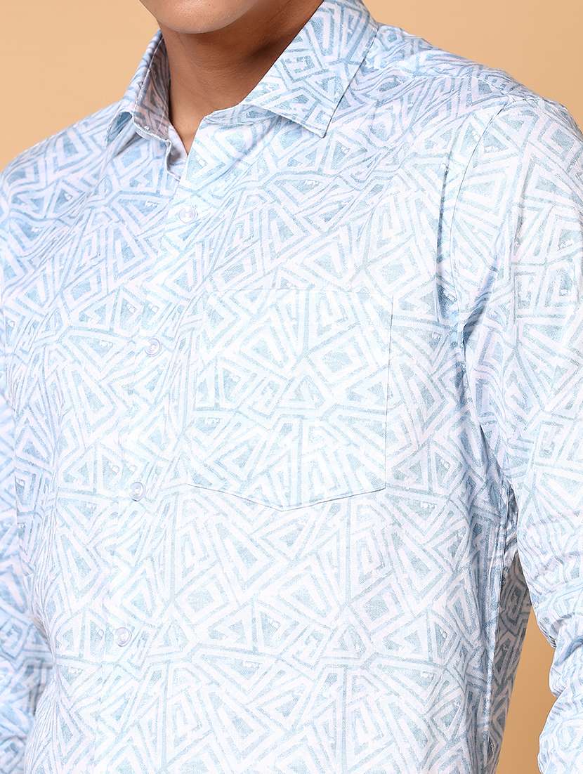 men printed long sleeve formal shirt - 21673977 -  Standard Image - 5