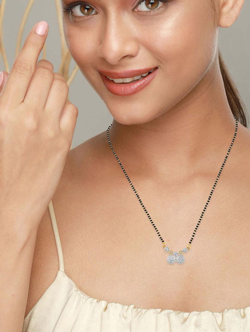 gold plated stone studded traditional mangalsutra for women - 21674013 - Standard Image - 3