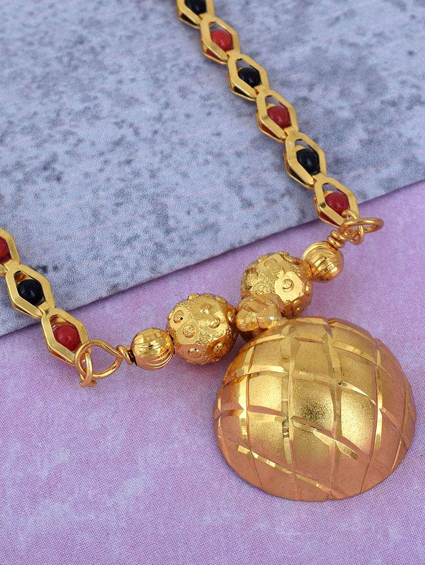 gold plated traditional mangalsutra for women