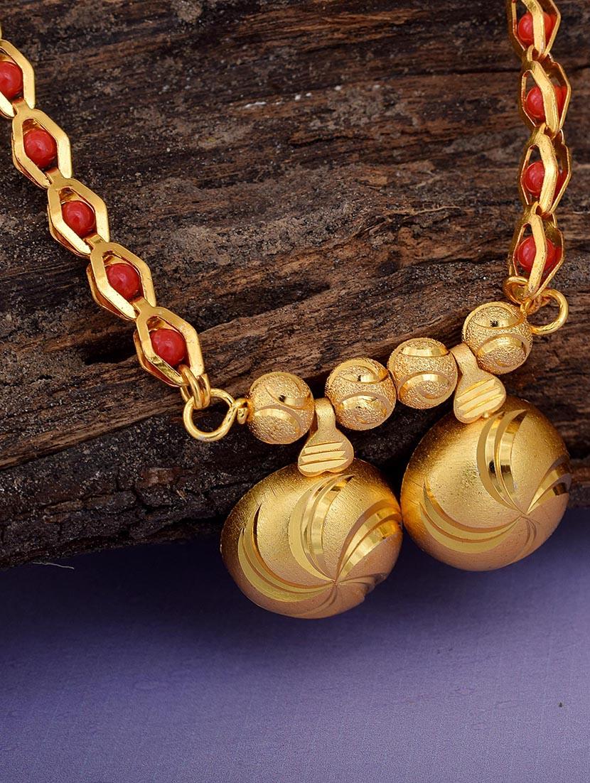 gold plated traditional mangalsutra for women - 21674018 - Zoom Image - 0