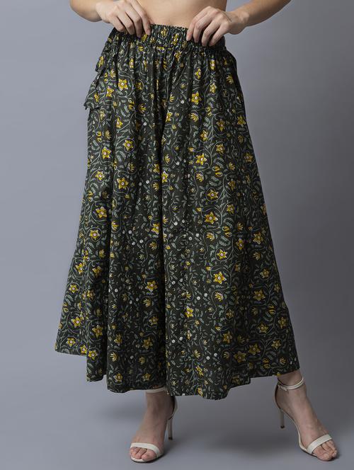 women floral printed flared palazzo - 21674053 - Standard Image - 0