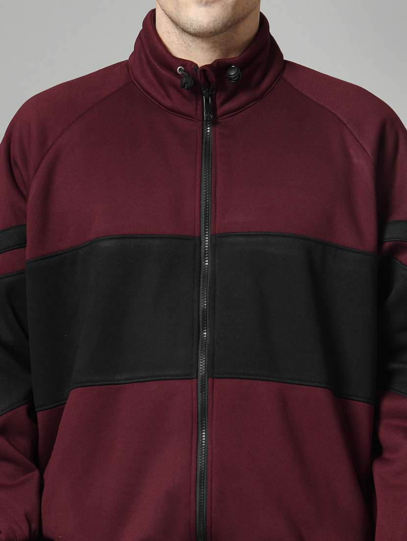 men color blocked long sleeves casual jacket - 21674392 -  Standard Image - 5