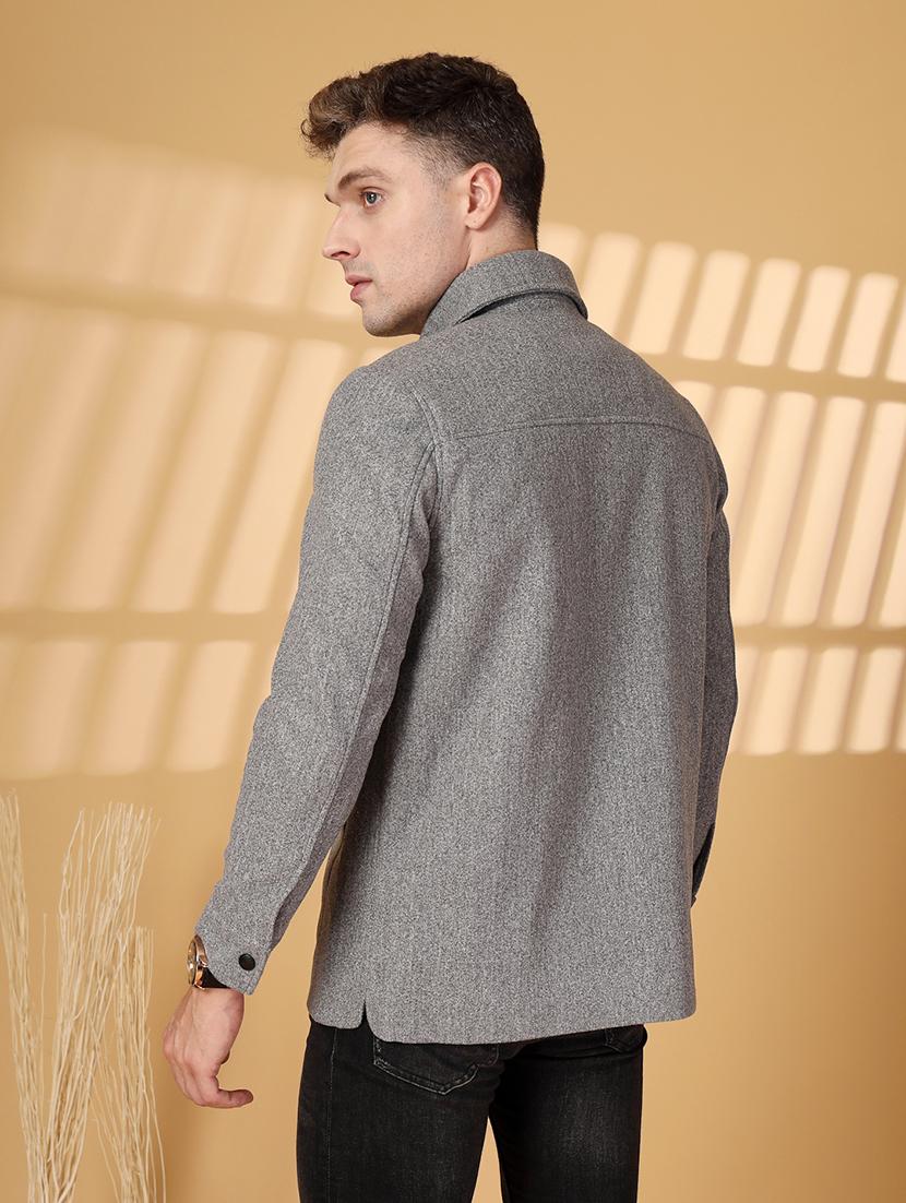 men long sleeves solid regular coat - 21674396 - Standard Image - 3