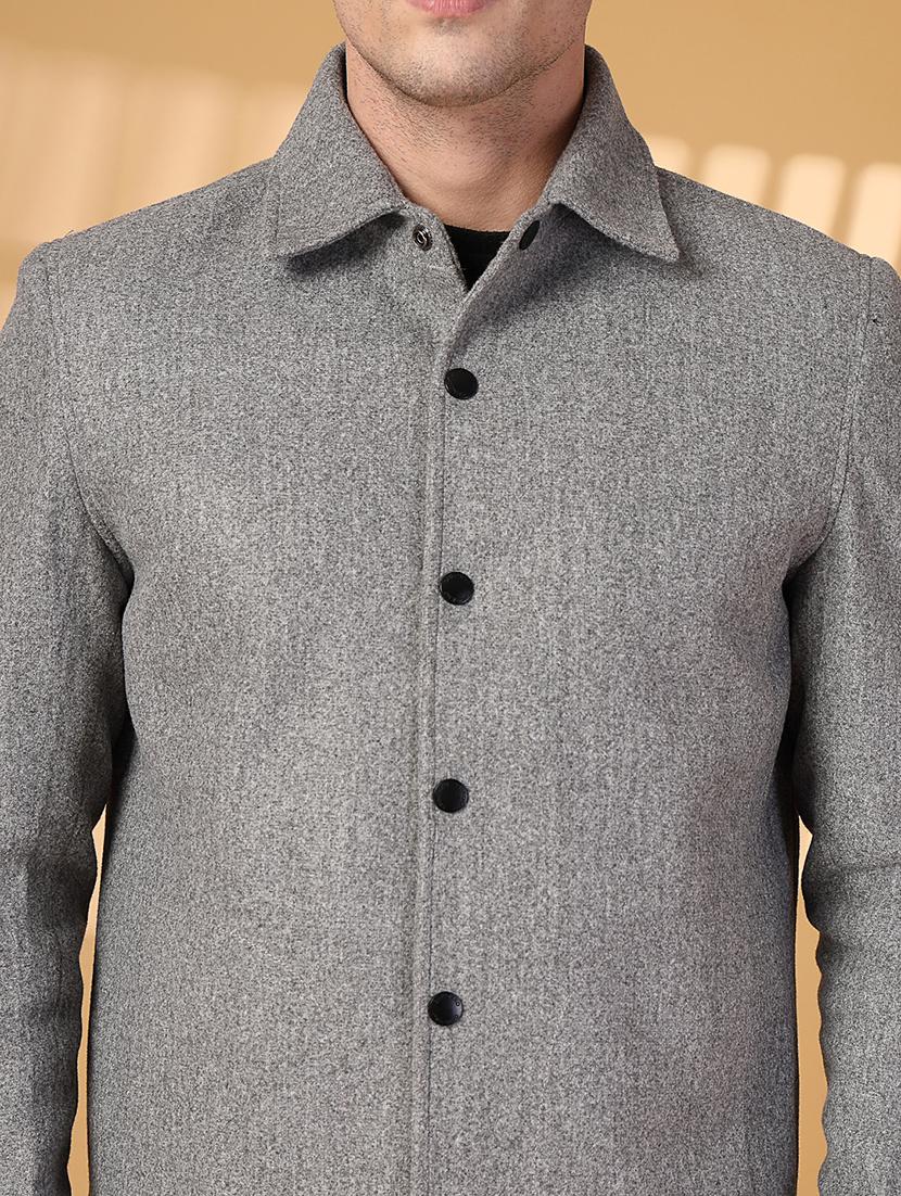 men long sleeves solid regular coat - 21674396 - Standard Image - 5