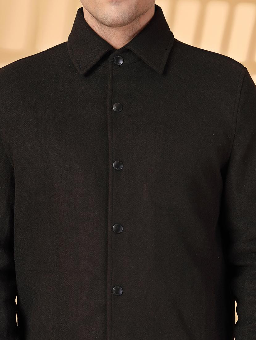 men long sleeves solid regular coat - 21674397 - Standard Image - 5