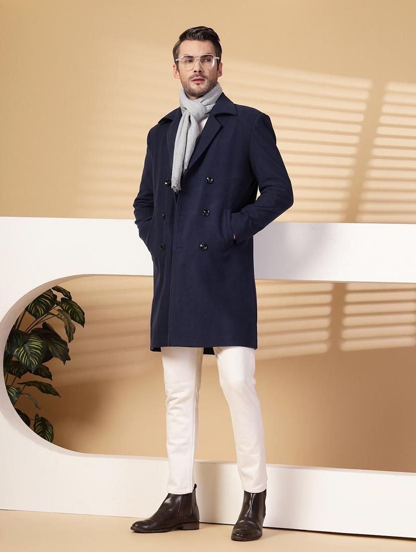 men long sleeves solid trenchcoat - 21674402 - Standard Image - 5