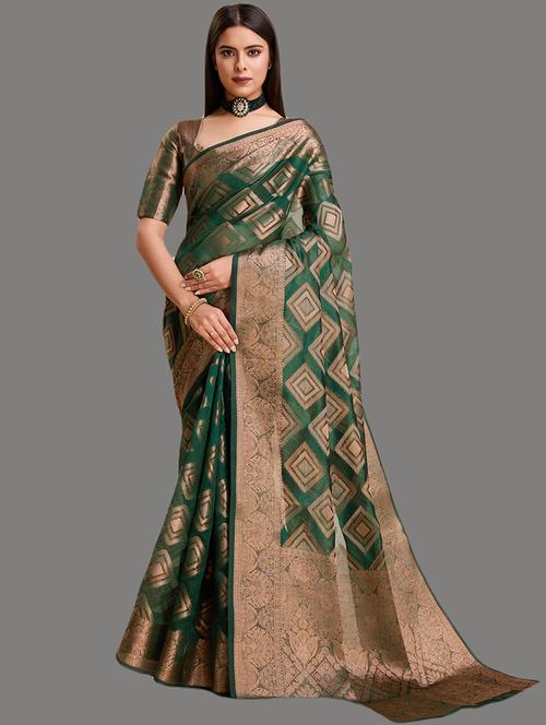 women zari work banarasi saree - 21674606 - Standard Image - 0
