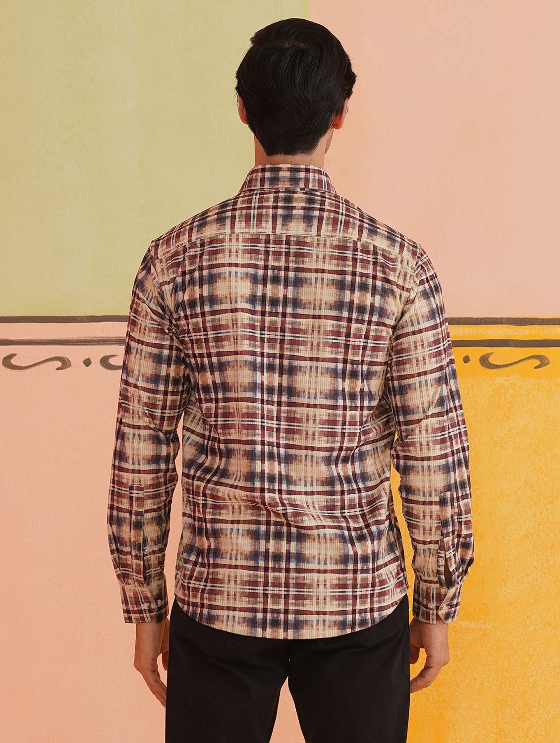 men checkered long sleeve regular fit casual shirt - 21674651 -  Standard Image - 3