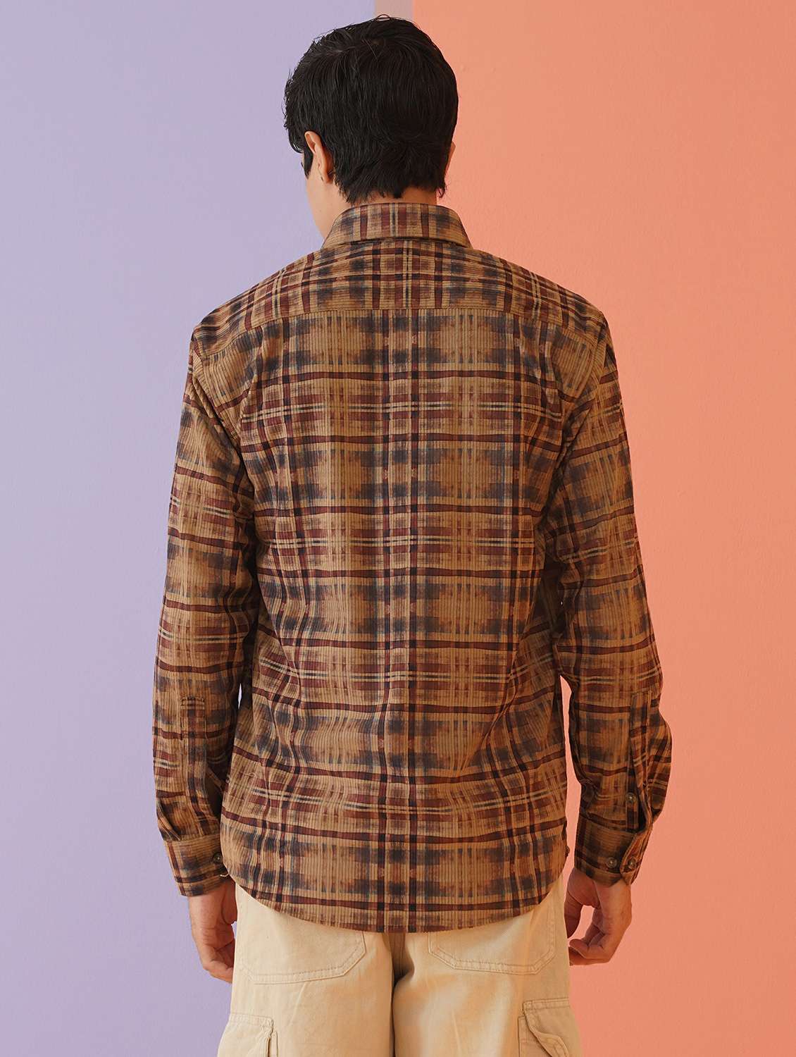 men checkered long sleeve regular fit casual shirt - 21674652 -  Standard Image - 3