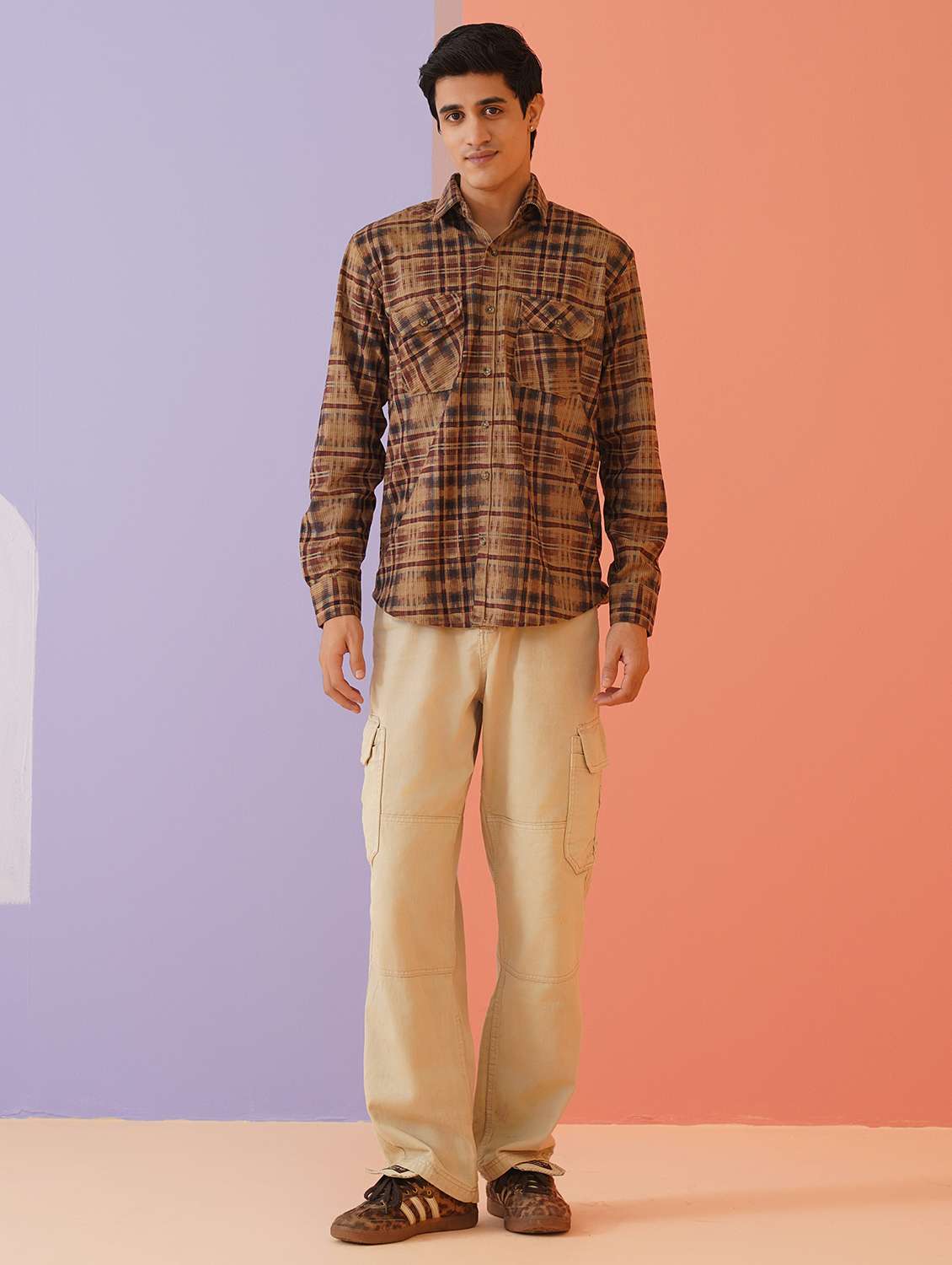 men checkered long sleeve regular fit casual shirt - 21674652 -  Standard Image - 5