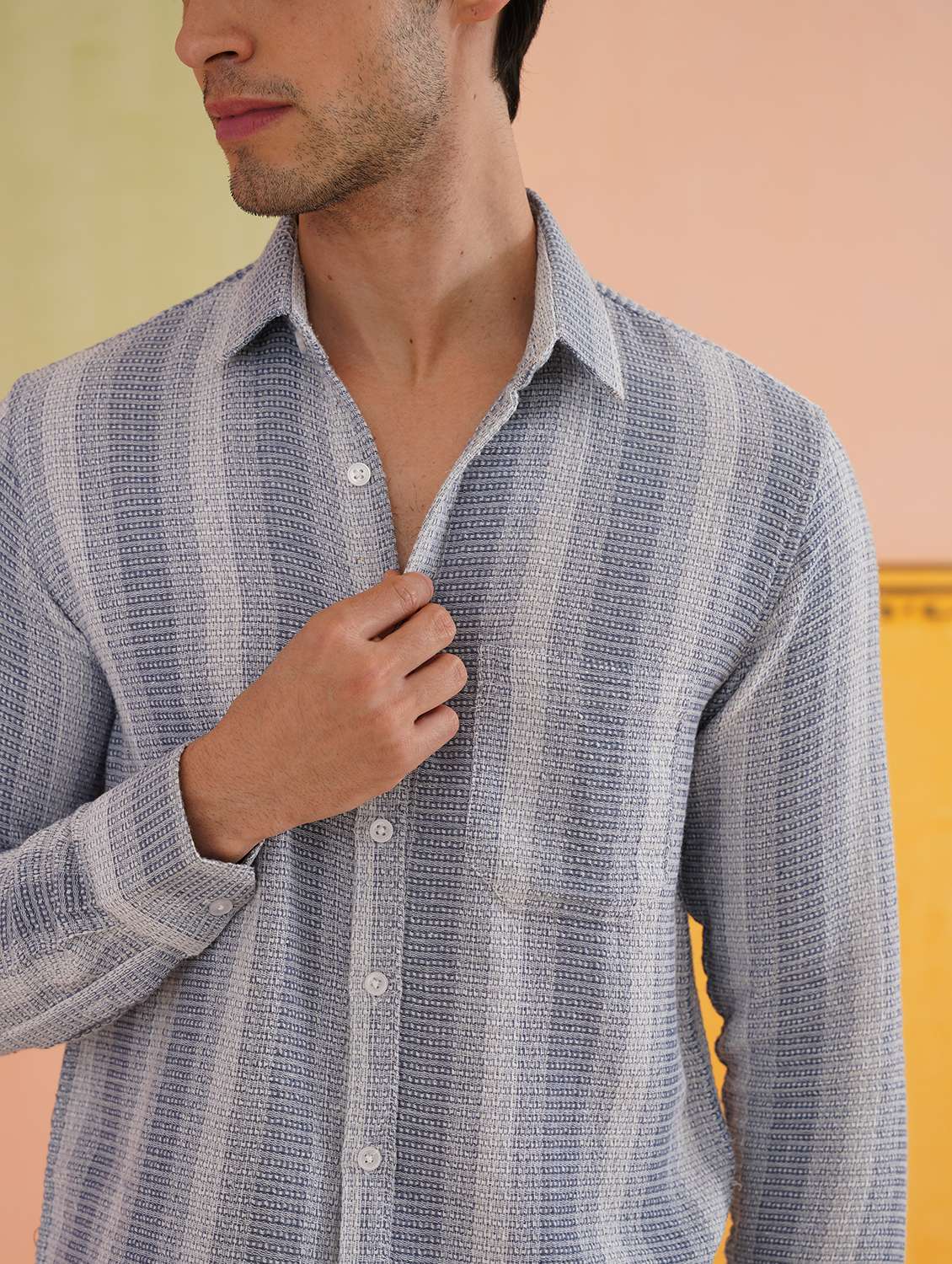 Men Striped Long Sleeve Regular Fit Casual Shirt - 21674662 -  Standard Image - 5