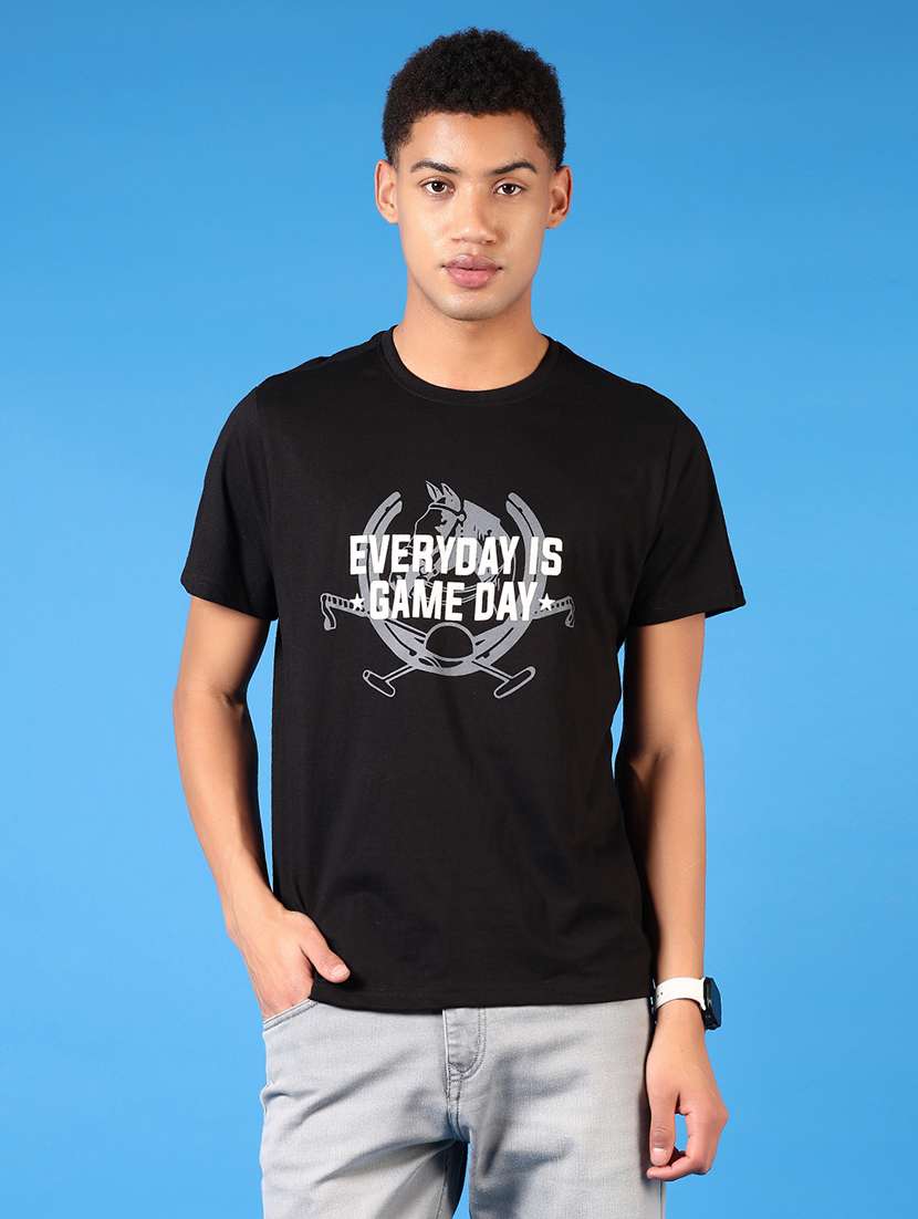 men printed short sleeve regular fit t-shirt