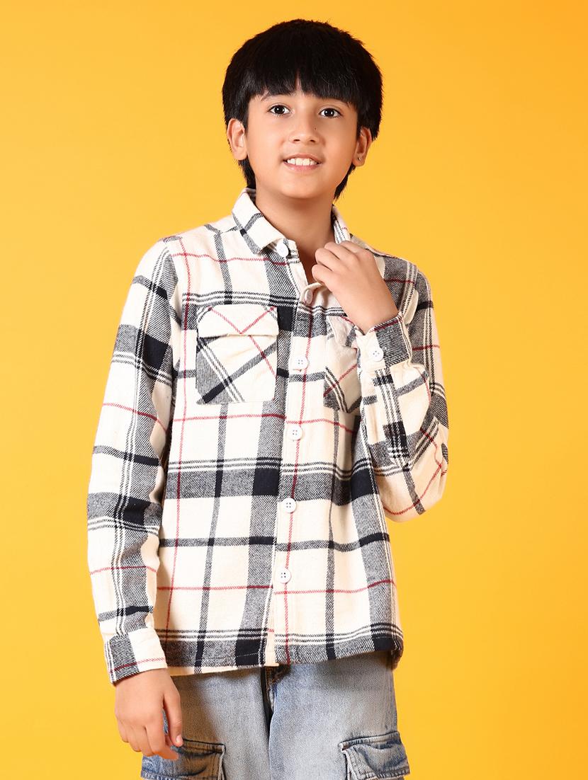 boys long sleeves checkered shirt - 21674996 - Zoom Image - 0
