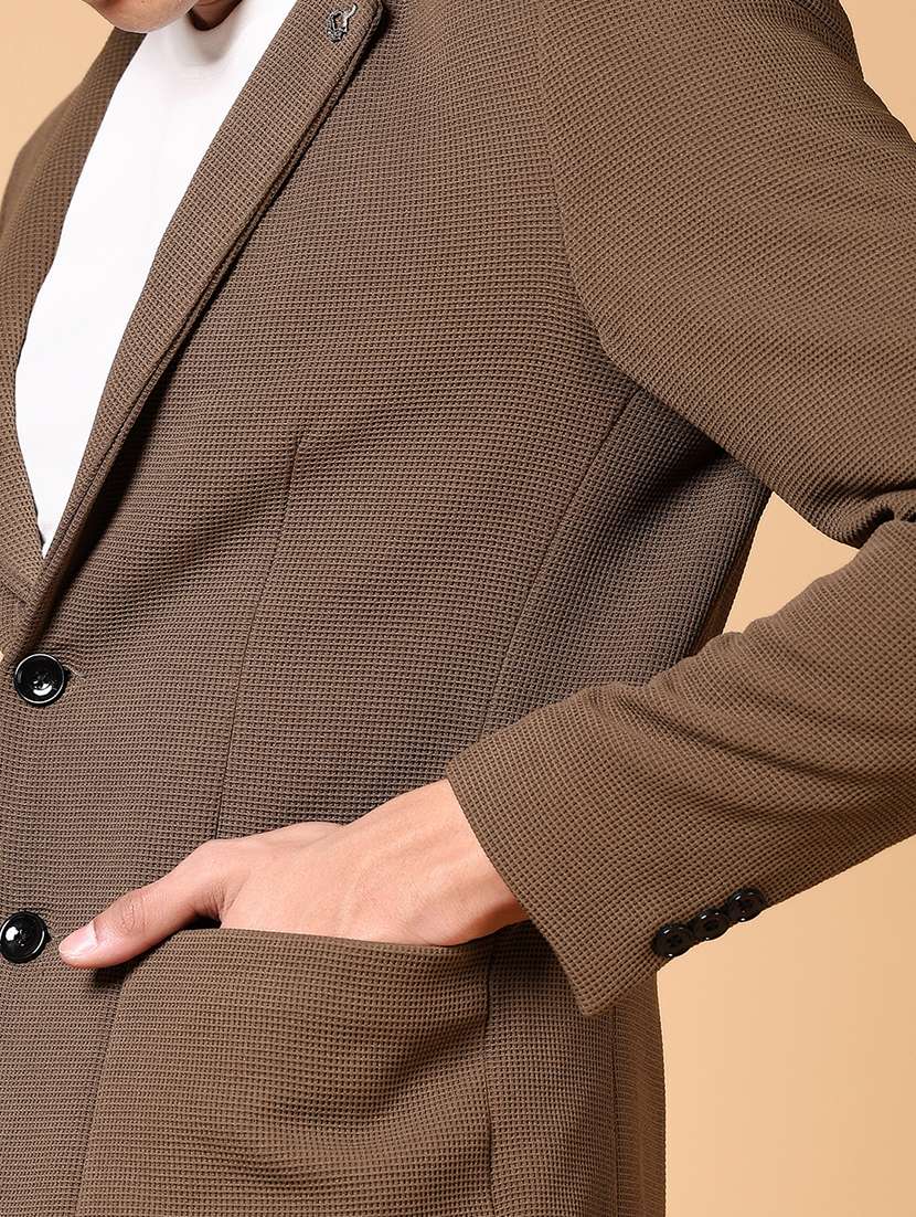 men solid long sleeve single breasted blazer - 21675069 -  Standard Image - 5