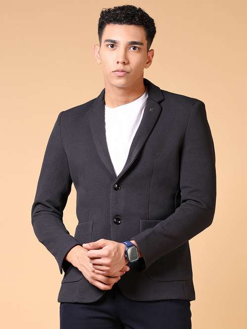 men solid long sleeve single breasted blazer - 21675070 -  Standard Image - 0