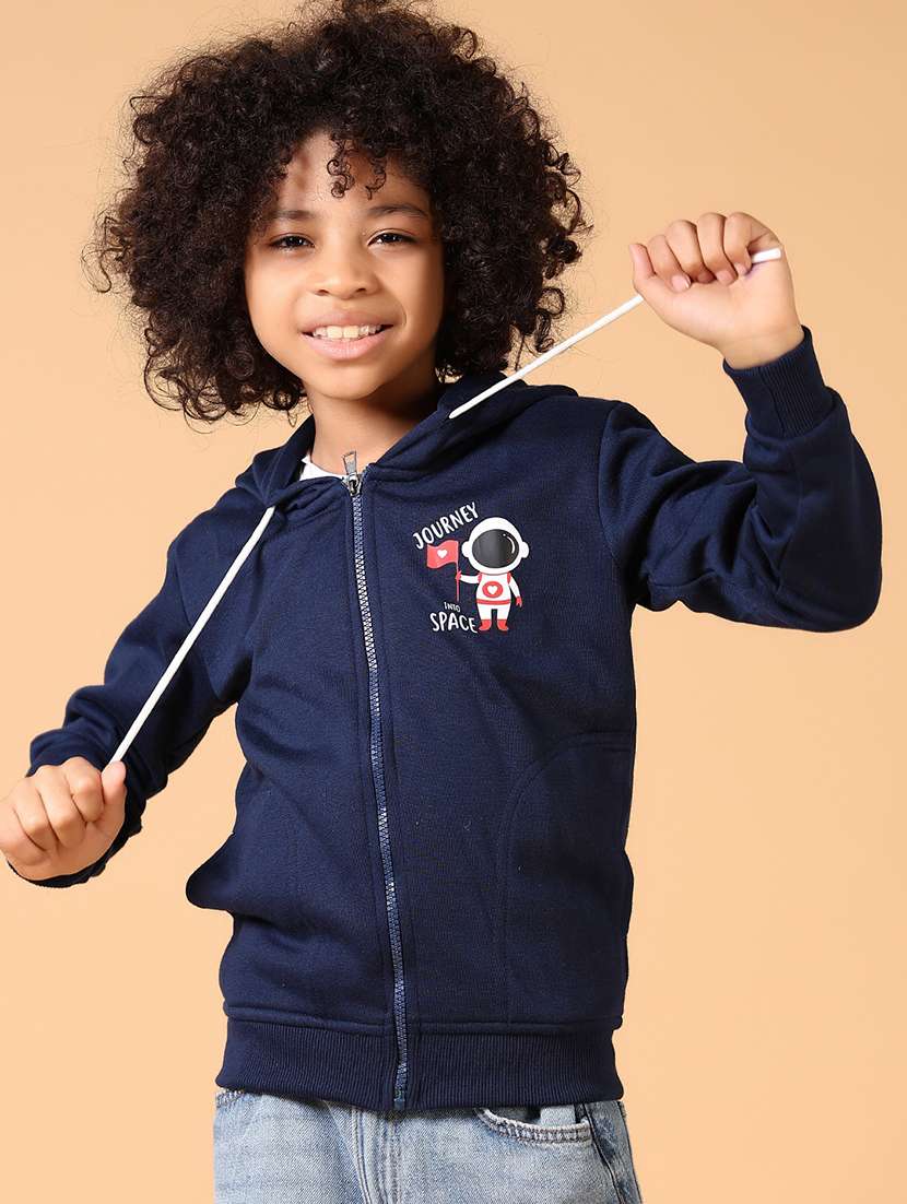 boys long sleeves placement print sweatshirt