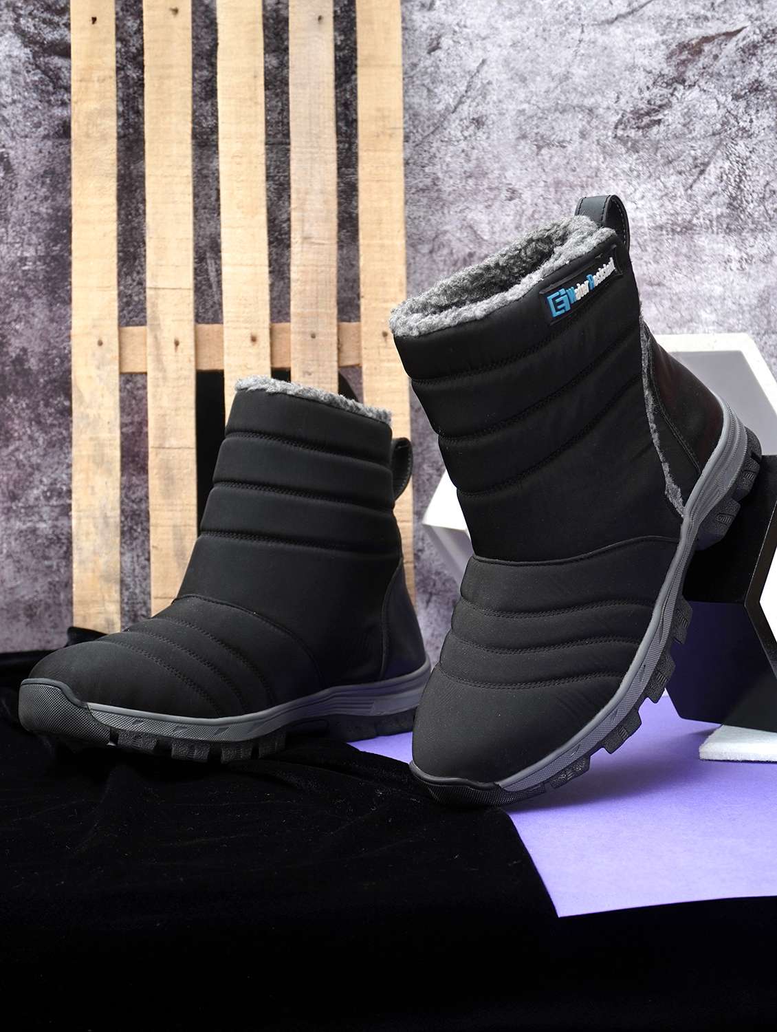 men solid winter wear boots