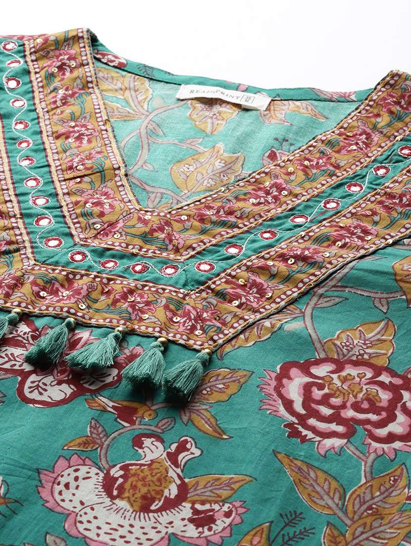 women three quarter sleeve kurta pant with dupatta set - 21675266 -  Standard Image - 5